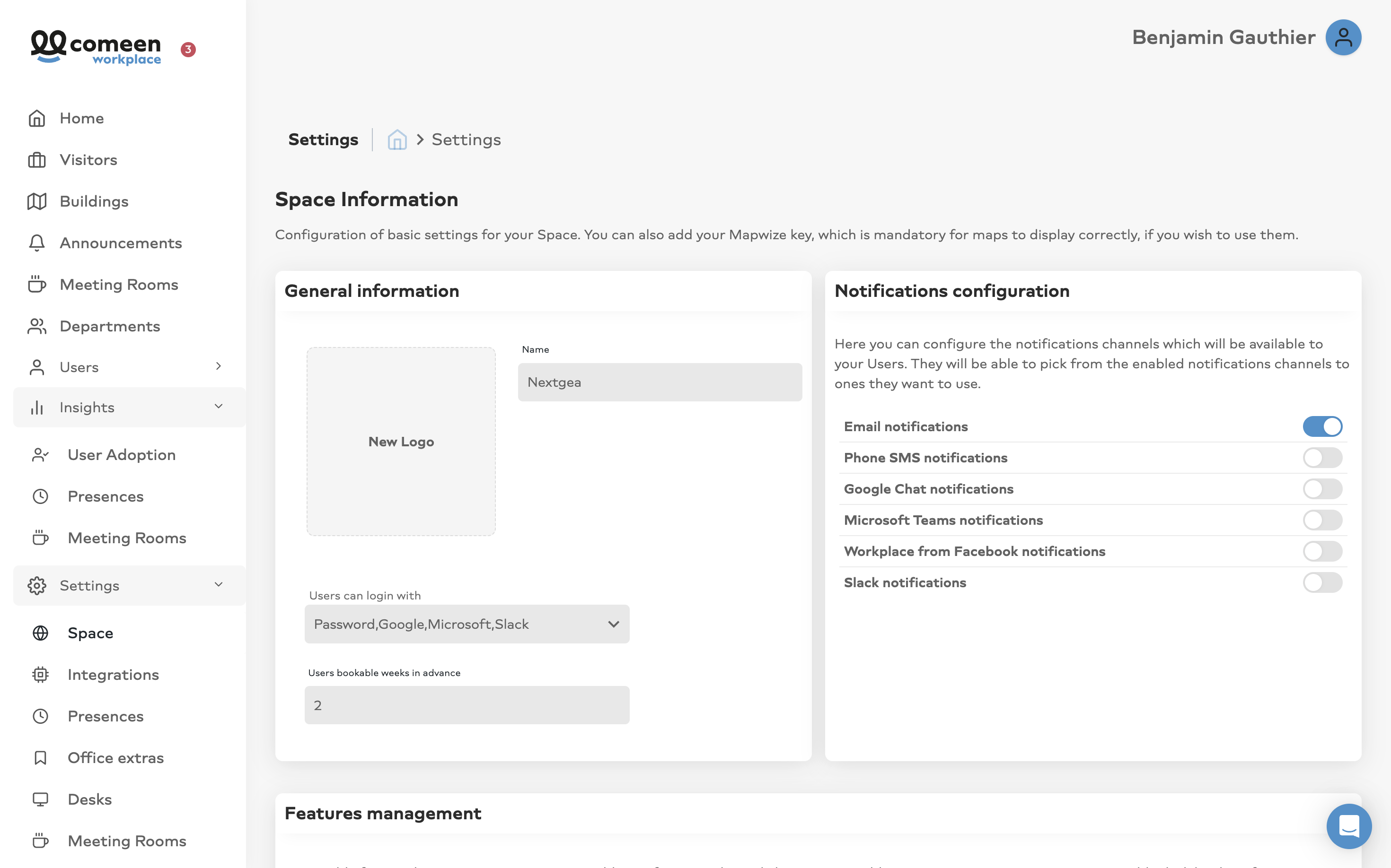 Synchronizing the Google Calendar working location Comeen Help Center