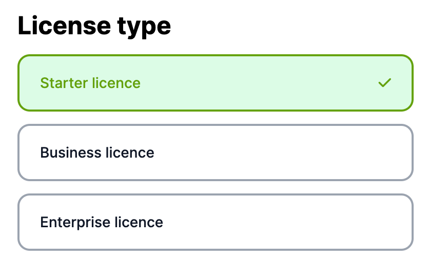 Type de licence