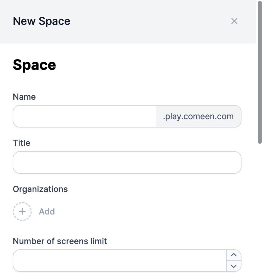 Informations de l'espace