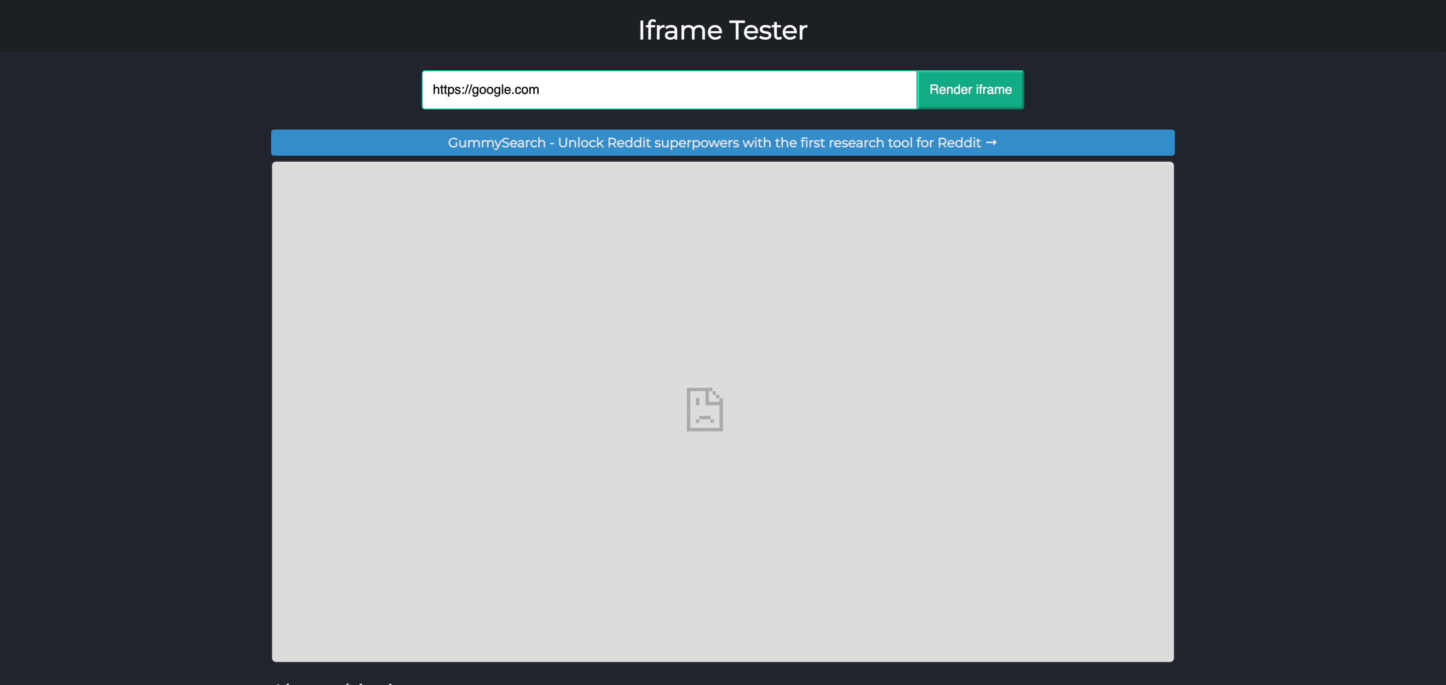Erreur Iframe