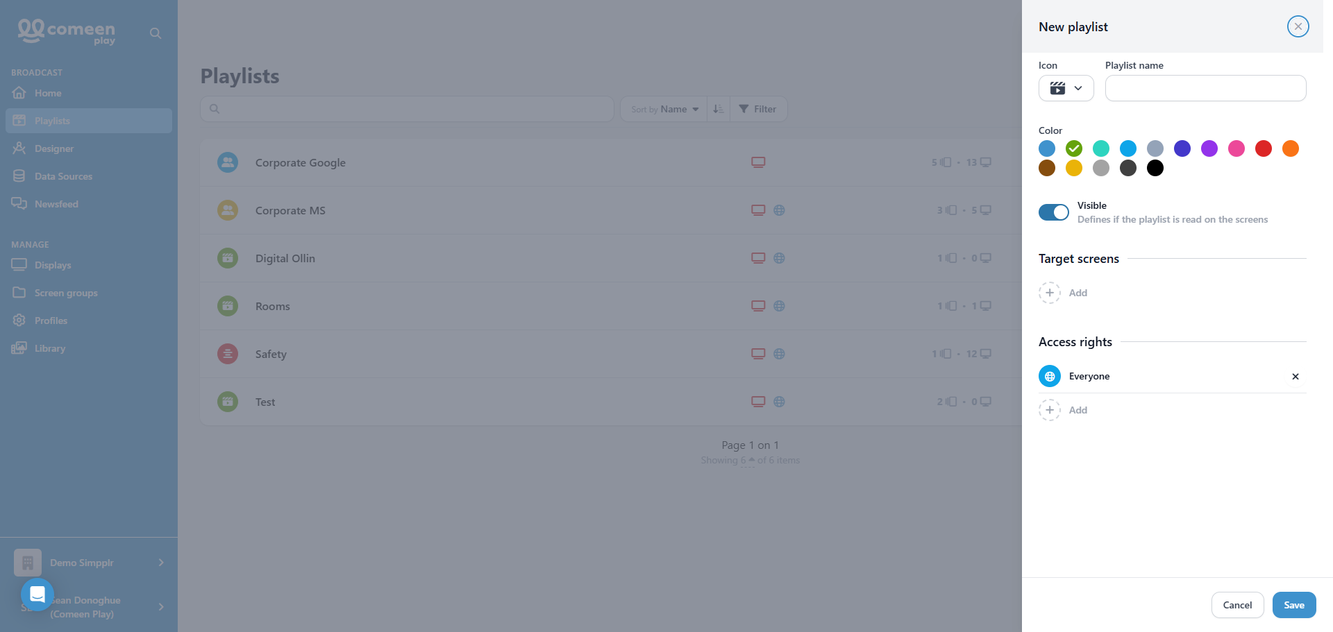 Créer Playlist