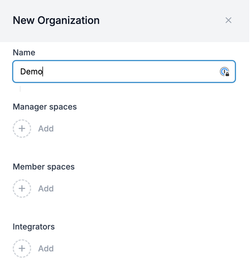 Détails de l'organisation